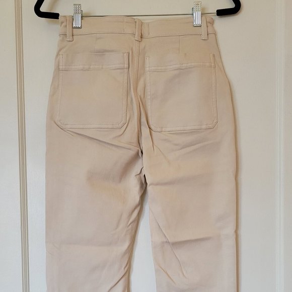 Everlane Slim Leg Crop Pant, High Waist, Sandstone, Sz. 2 - Picture 4 of 7